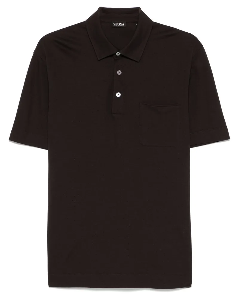 Ermenegildo Zegna Klassisches Poloshirt - Braun Braun