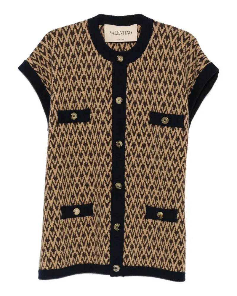 Valentino Garavani Geknöpfter Toile Iconographe Cardigan - Nude Nude