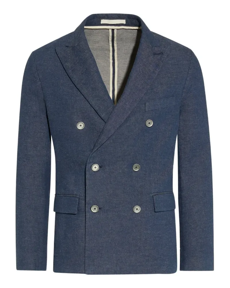 Paolo Pecora Milano double-breasted jacket - Blau Blau