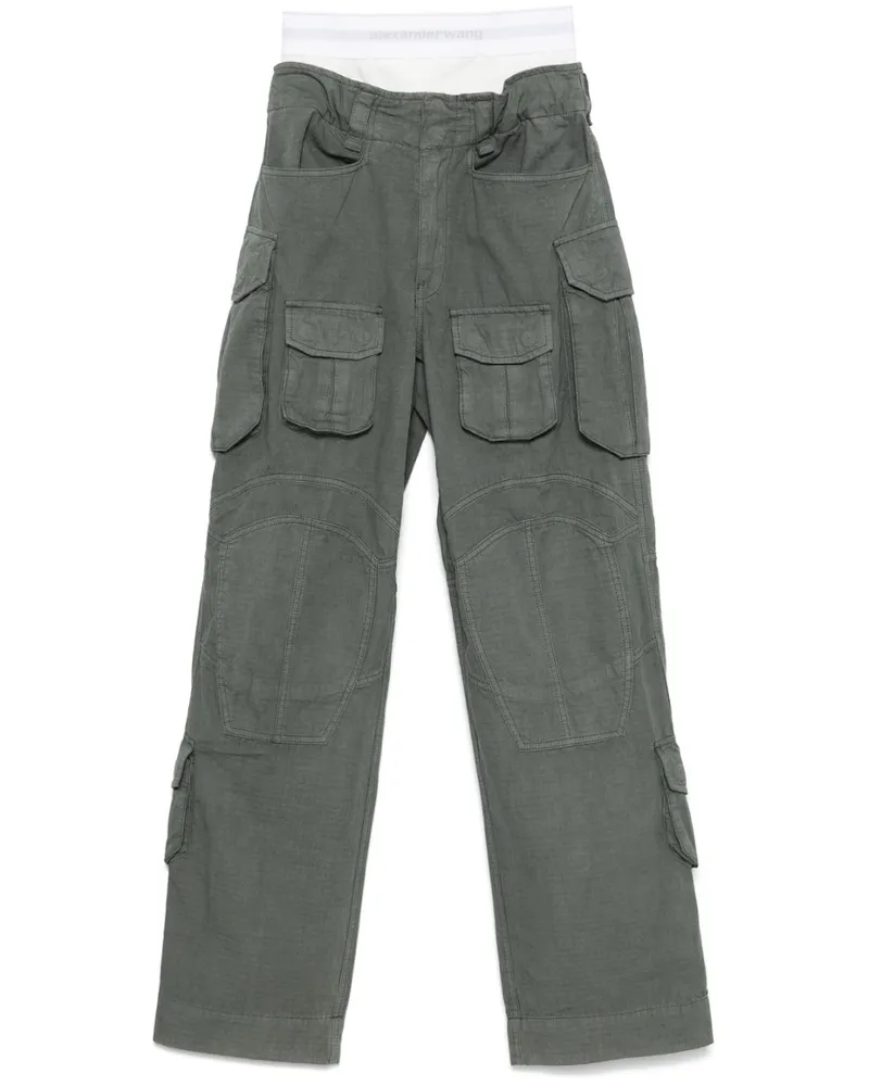 Alexander Wang Cargohose mit Logo-Budn - Grün Grün