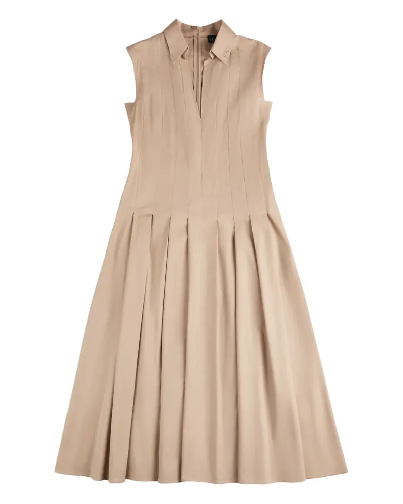 Fay Ärmelloses Midikleid mit Falten - Nude Nude