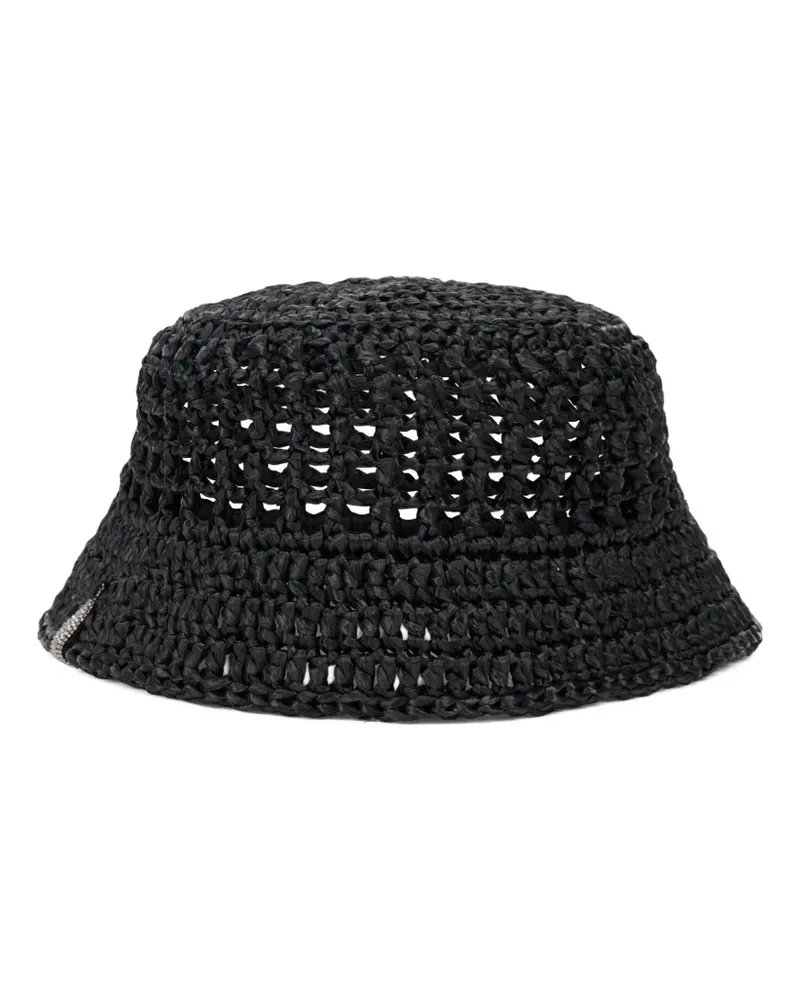 Fabiana Filippi Gewebter Fischerhut - Schwarz Schwarz