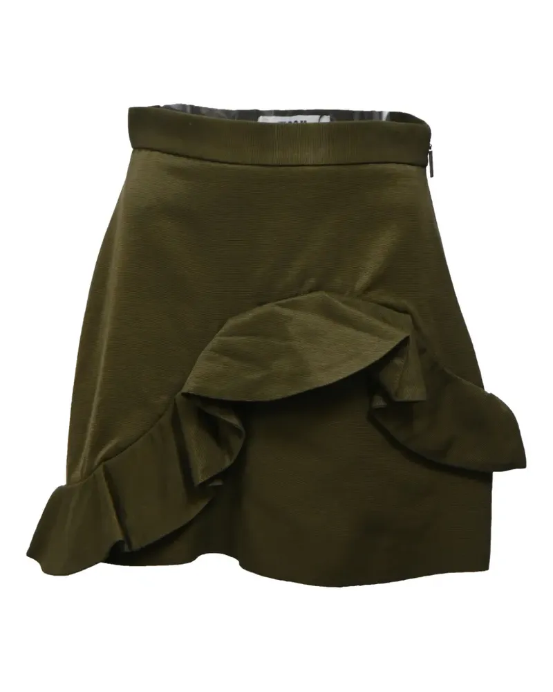 MSGM ruffle-trim mini skirt - Grün Grün