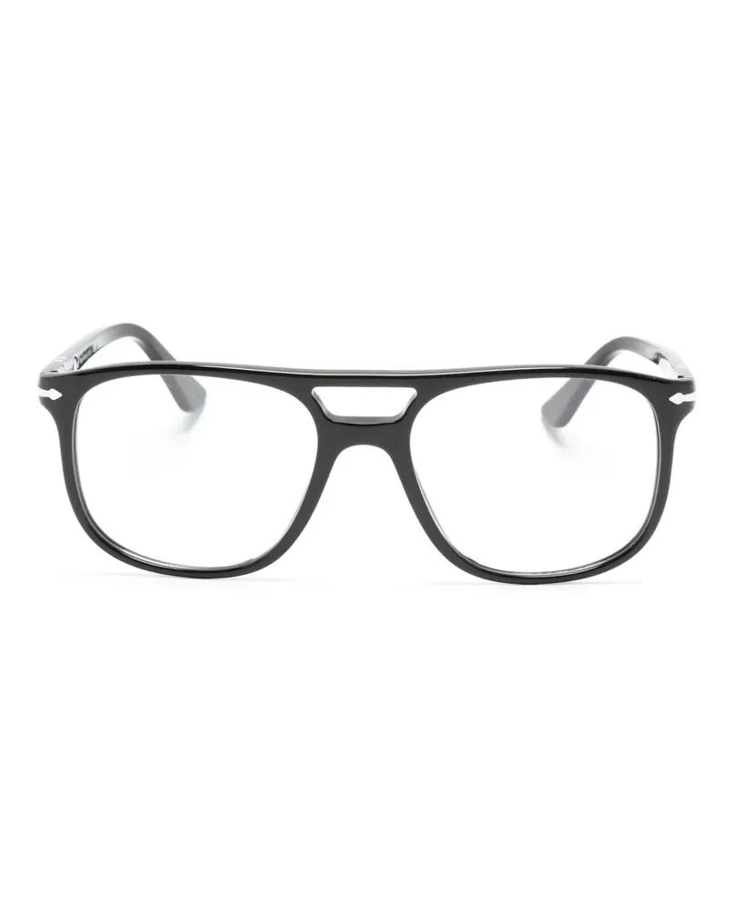 Persol Greta Brille mit eckigem Gestell - Schwarz Schwarz