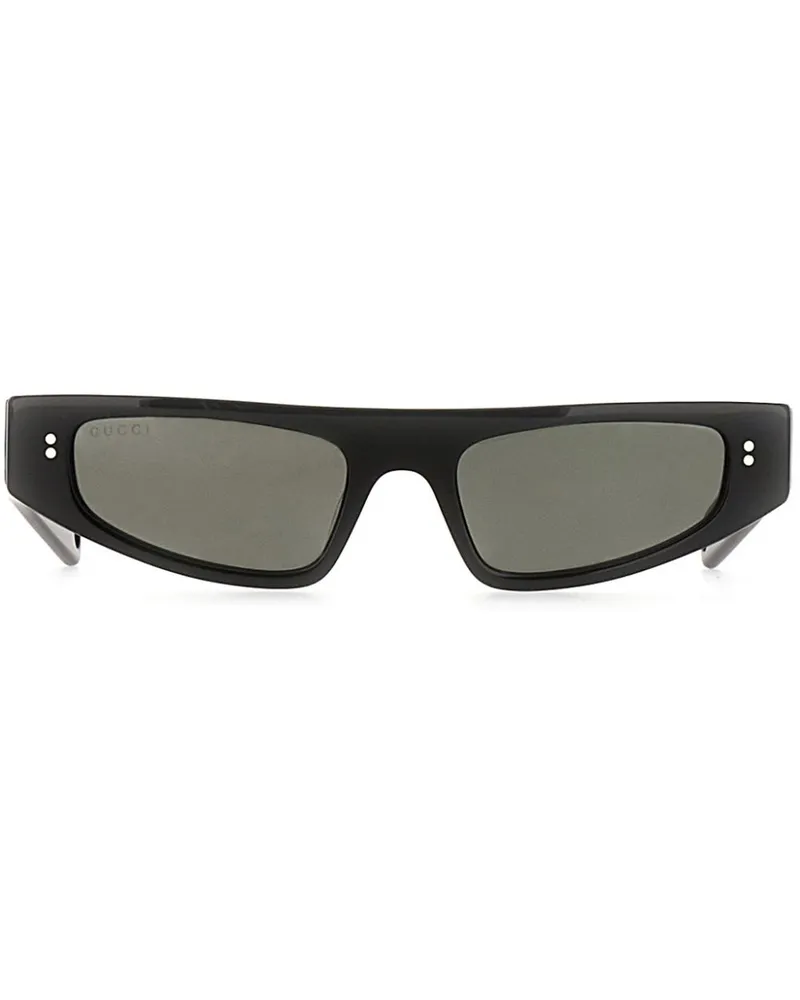 Gucci Cat-Eye-Sonnenbrille mit Logo - Schwarz Schwarz