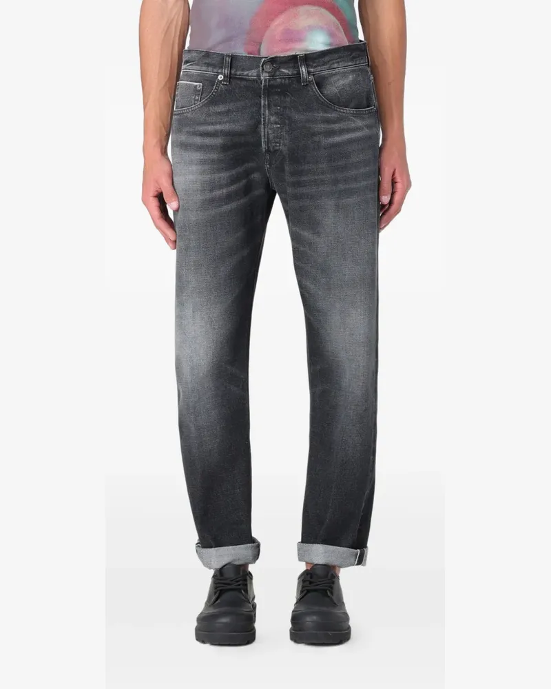 Dondup Jeans in Distressed-Optik - Schwarz Schwarz