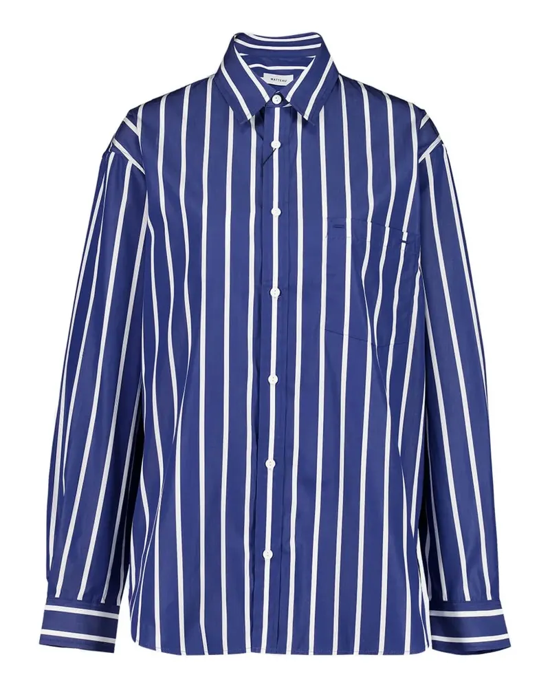 Matteau Gestreiftes Hemd - Blau Blau
