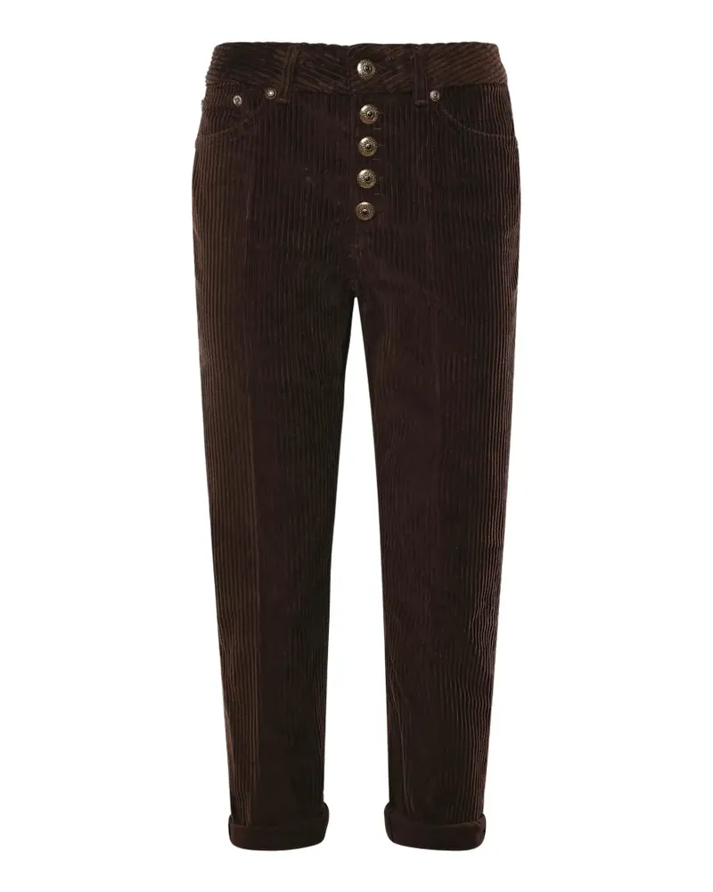 Dondup corduroy-texture five-pocket jeans - Braun Braun