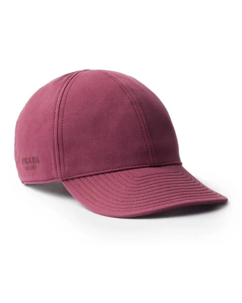 Prada Baseballkappe mit Logo-Stickerei - Rot Rot
