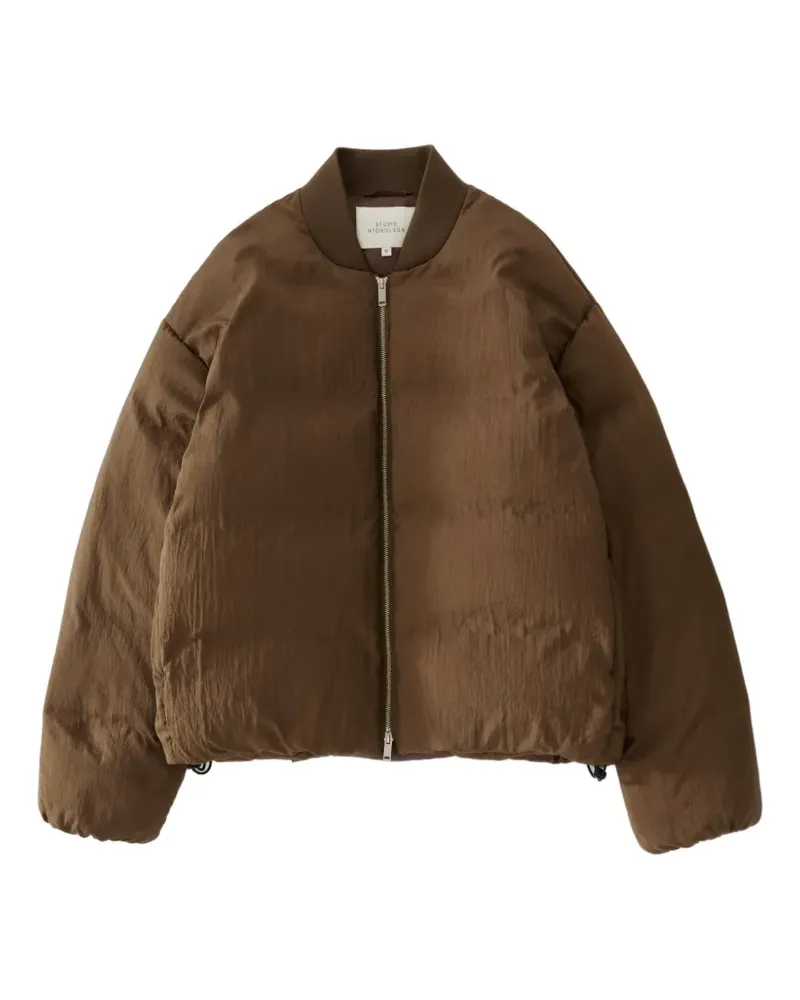 Studio Nicholson Frye Bomberjacke mit Falten - Braun Braun
