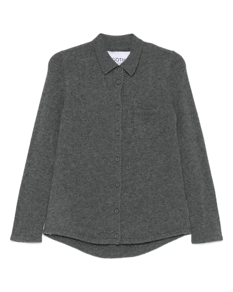 Gotha Cardigan mit gebürstetem Finish - Grau Grau
