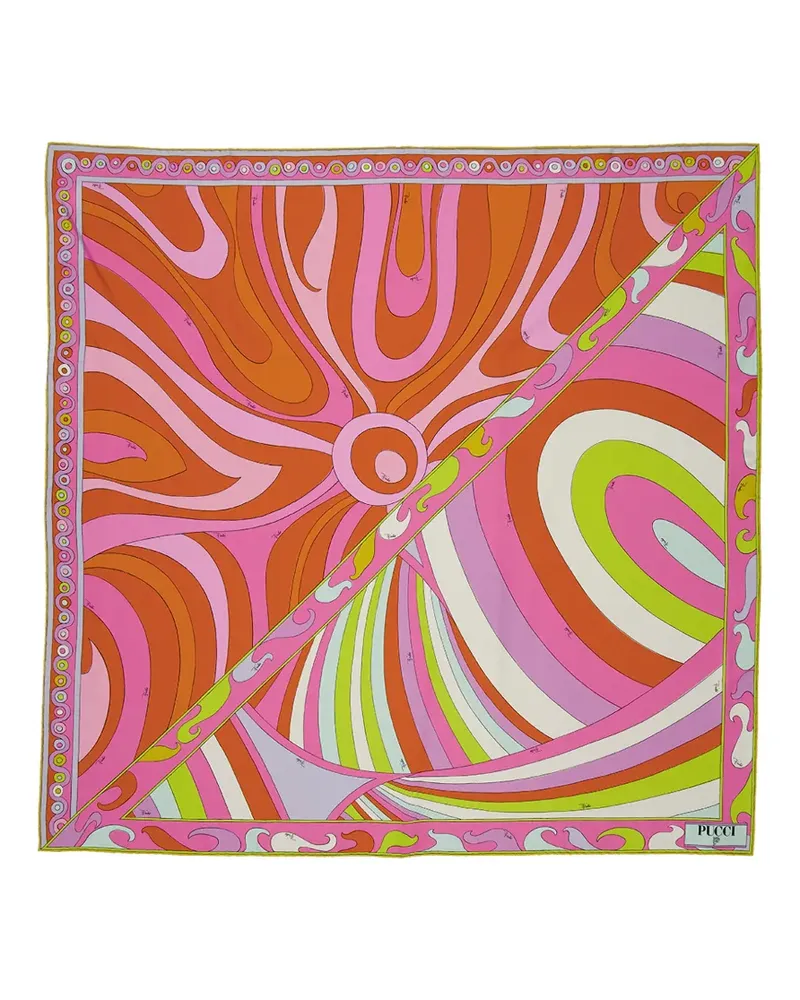 Emilio Pucci Iride print silk scarf - Orange Orange