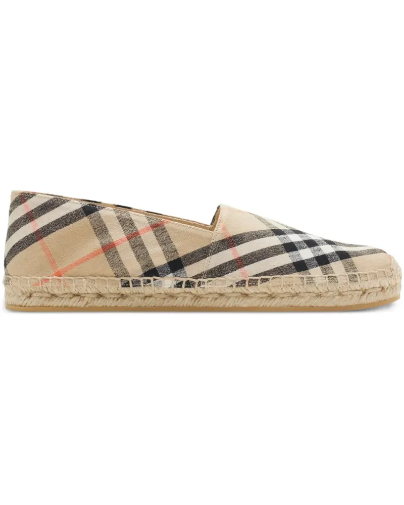 Burberry Check Mews Espadrilles - Nude Nude