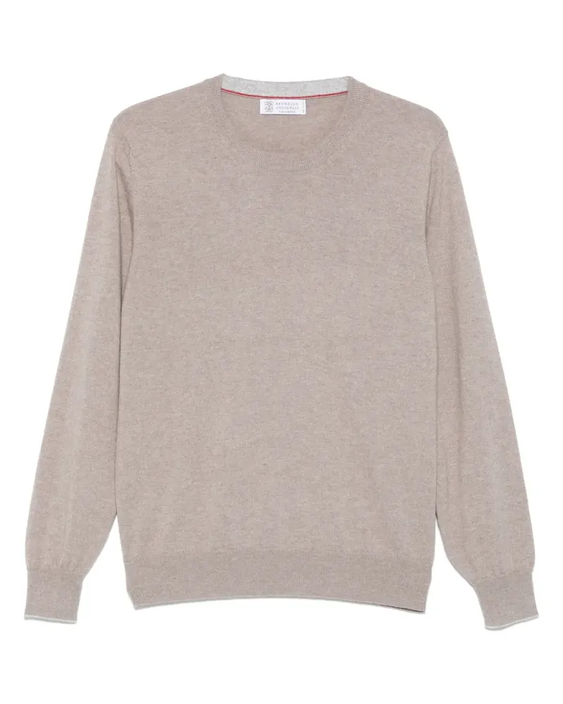 Brunello Cucinelli Klassischer Kaschmirpullover - Braun Braun