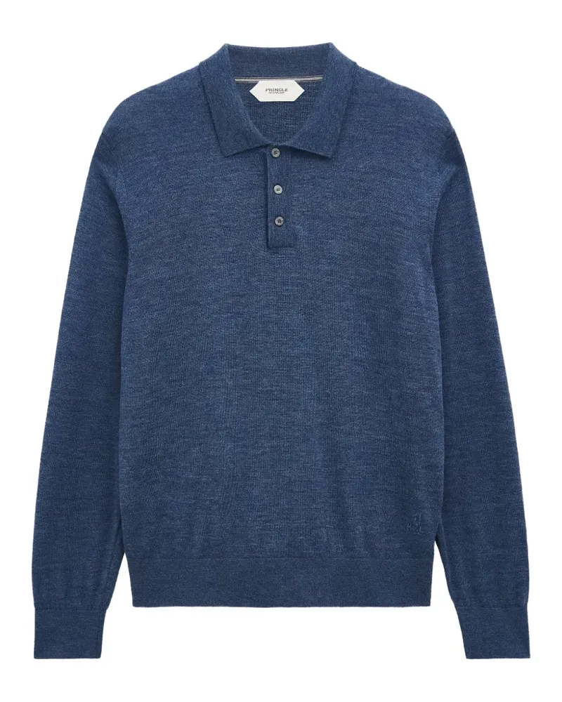 Pringle of Scotland polo-collar extra fine sweater - Blau Blau