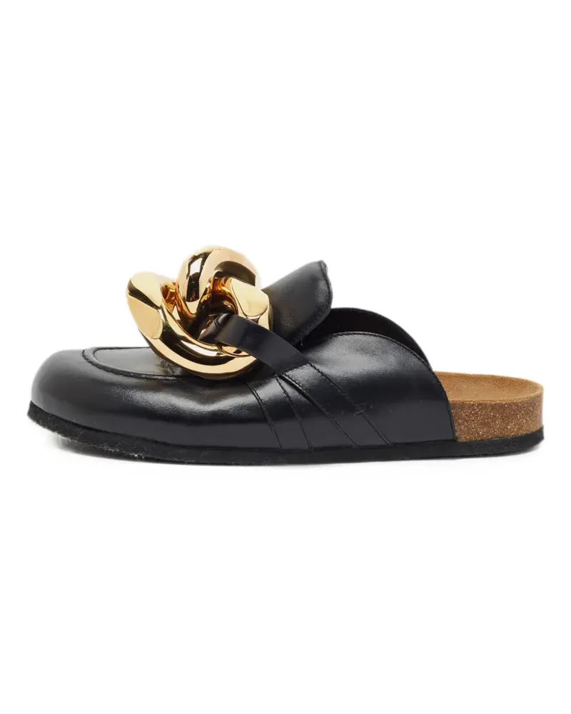 J.W.Anderson Curb Chain leather mules - Schwarz Schwarz