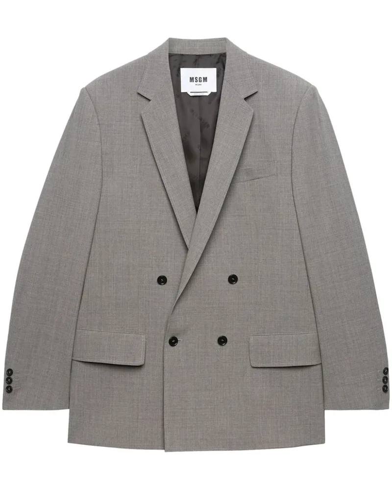 MSGM Meliertes Sakko - Grau Grau