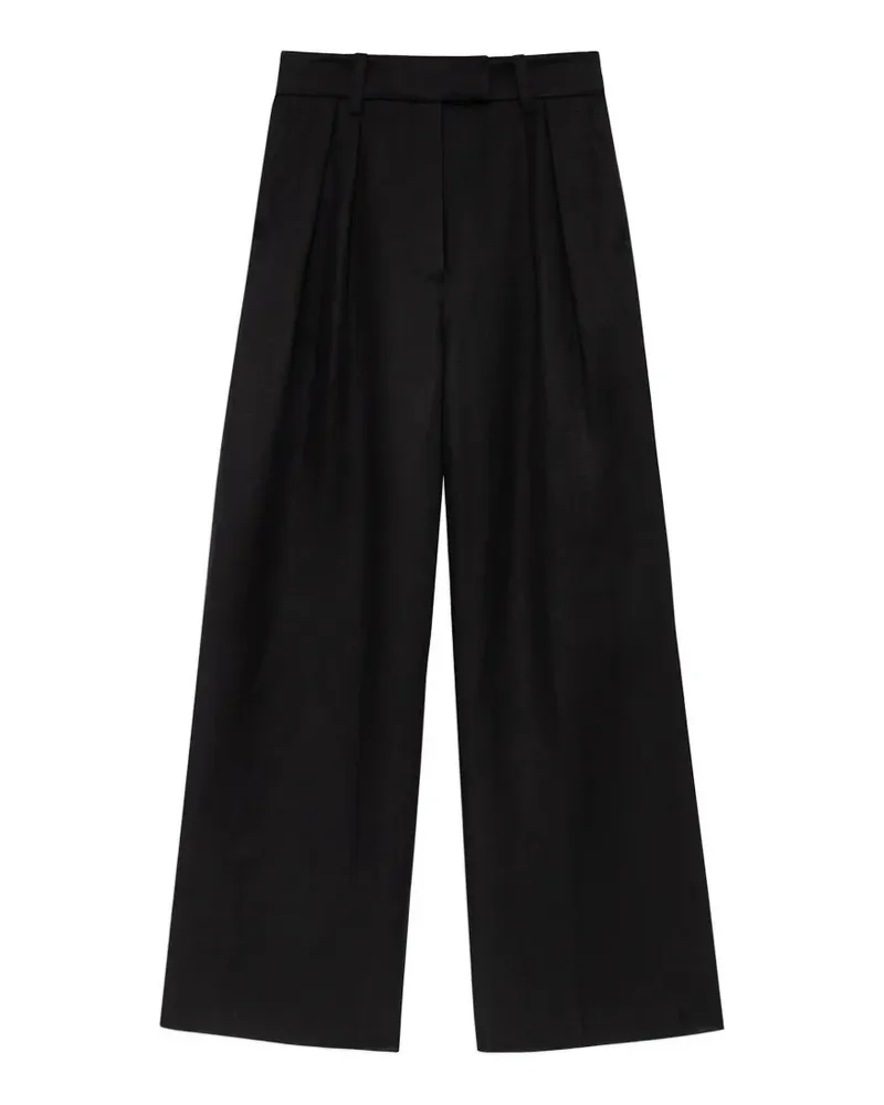Anine Bing Lou pleated palazzo pants - Schwarz Schwarz