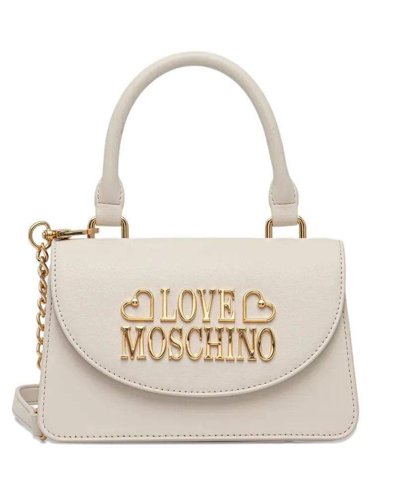 Moschino logo-plaque cross-body bag - Nude Nude