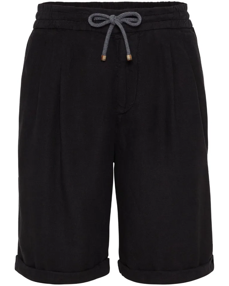 Brunello Cucinelli Joggingshorts mit Kordelzug - Schwarz Schwarz