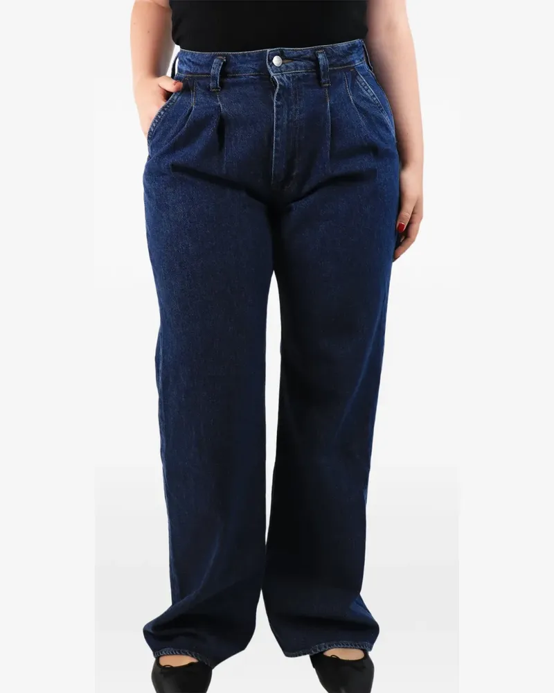 Anine Bing pleated wide-leg jeans - Blau Blau