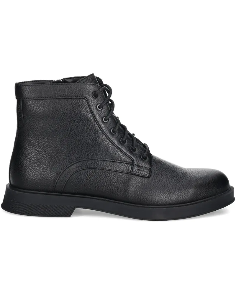 HUGO BOSS lace-up zip boots - Schwarz Schwarz