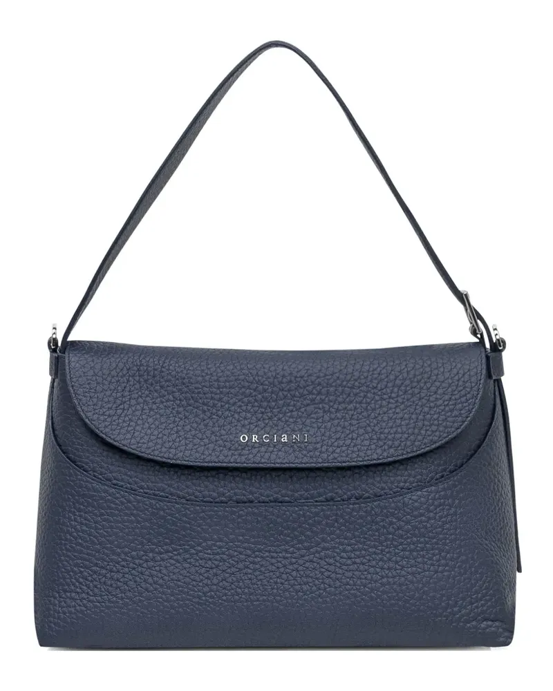 Orciani Nana pebble-leather shoulder bag - Blau Blau