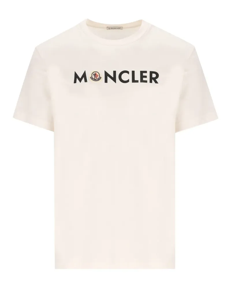 Moncler T-Shirt mit Logo - Nude Nude