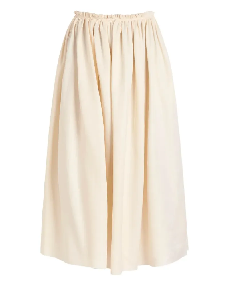 Gabriela Hearst Chiara pleated-detail midi skirt - Nude Nude