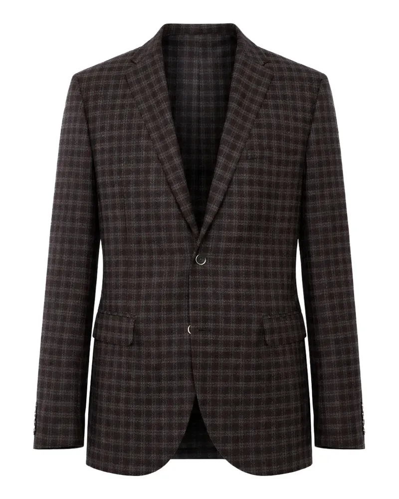 Corneliani CC Collection check-pattern blazer - Braun Braun