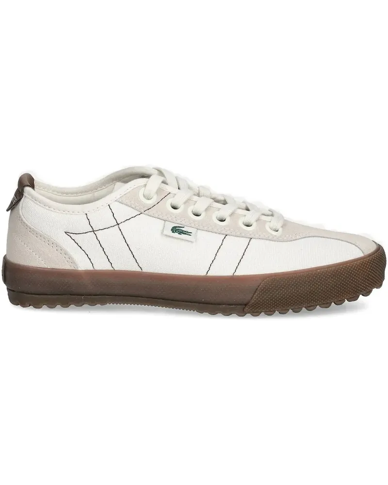 Lacoste Sneakers mit Ziernähten - Weiß Weiß
