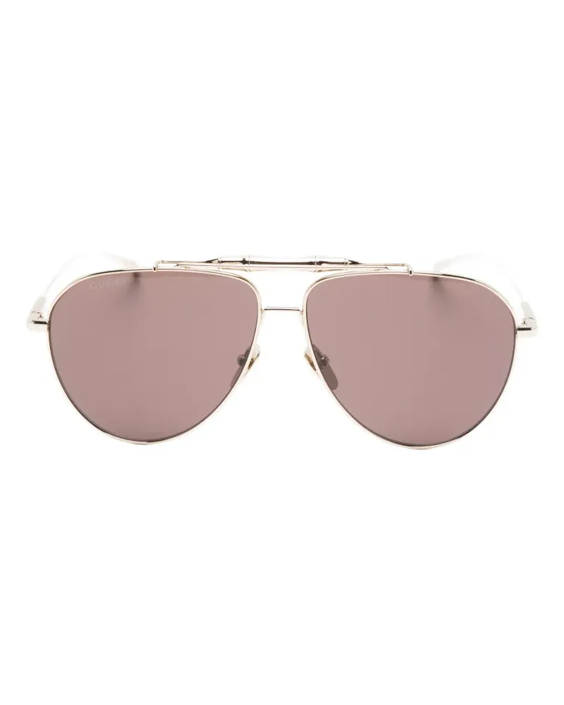 Gucci Bamboo pilot-frame sunglasses - Gold Gold