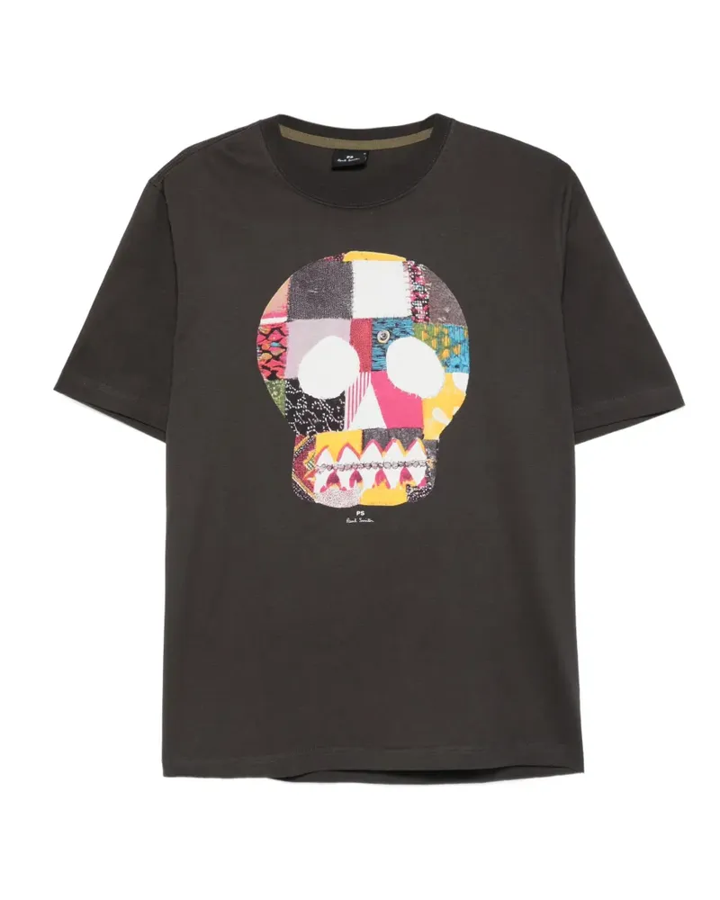 Paul Smith T-Shirt mit Totenkopf-Print - Grau Grau