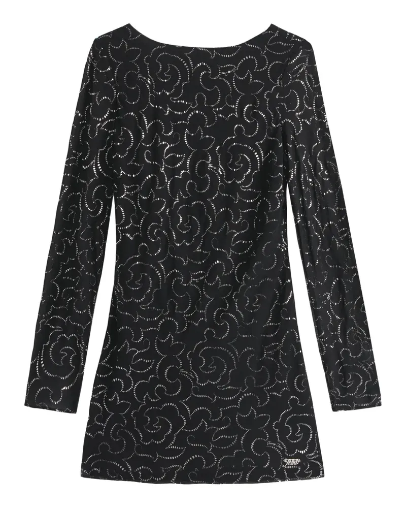 Tommy Hilfiger long-sleeves floral-pattern mini dress - Schwarz Schwarz