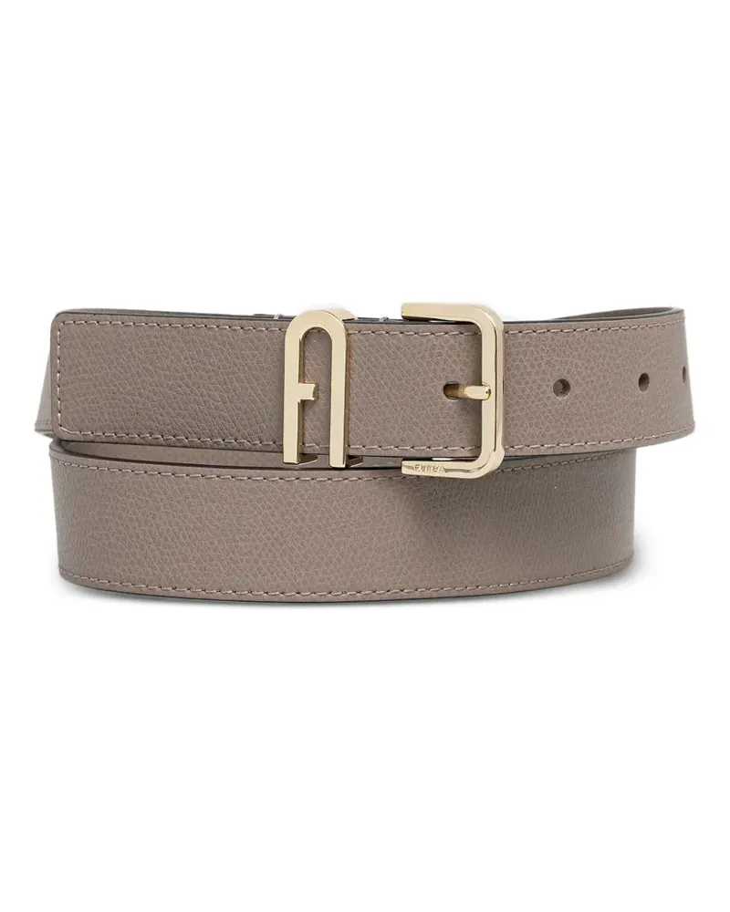 Furla Gürtel mit Logo - Grau Grau
