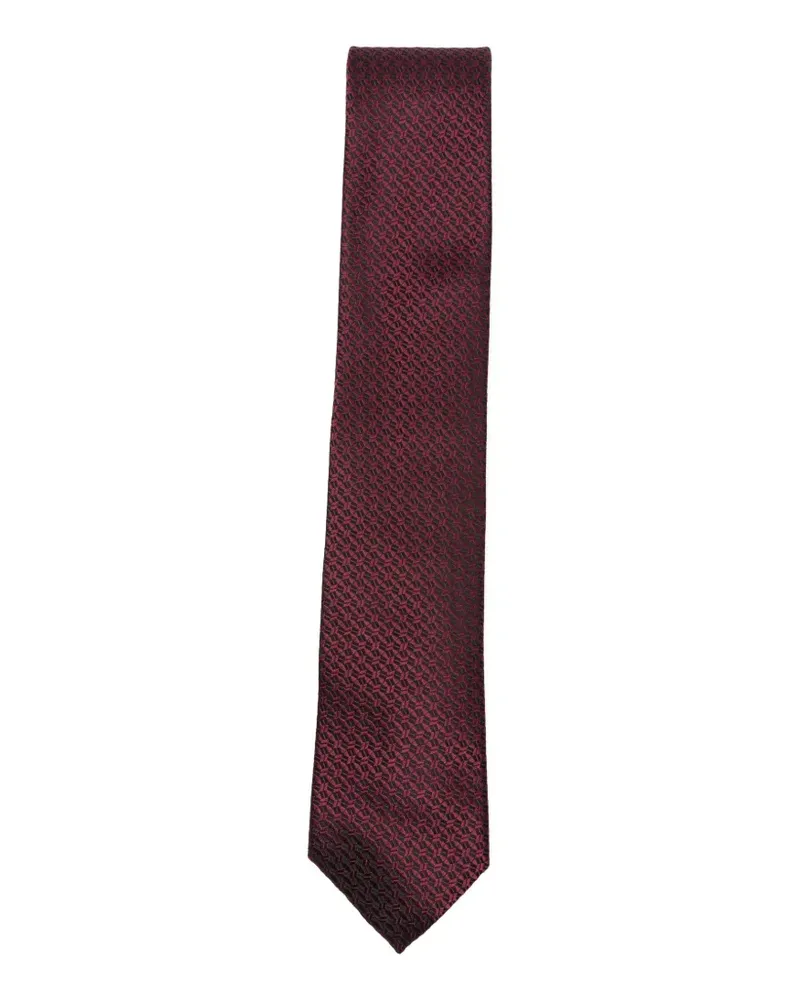 Ermenegildo Zegna Geometrisch gemusterte Seidenkrawatte - Violett Violett