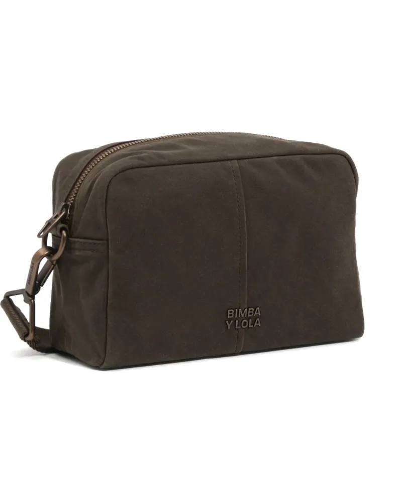 BIMBA Y LOLA Mittelgroße Superwax Khaki Umhängetasche - Braun Braun