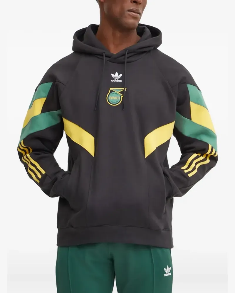 adidas colour-blocked hoodie - Schwarz Schwarz