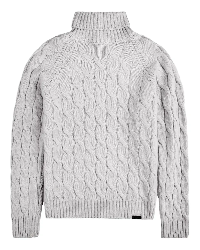 Fay cable knit roll-neck sweater - Grau Grau
