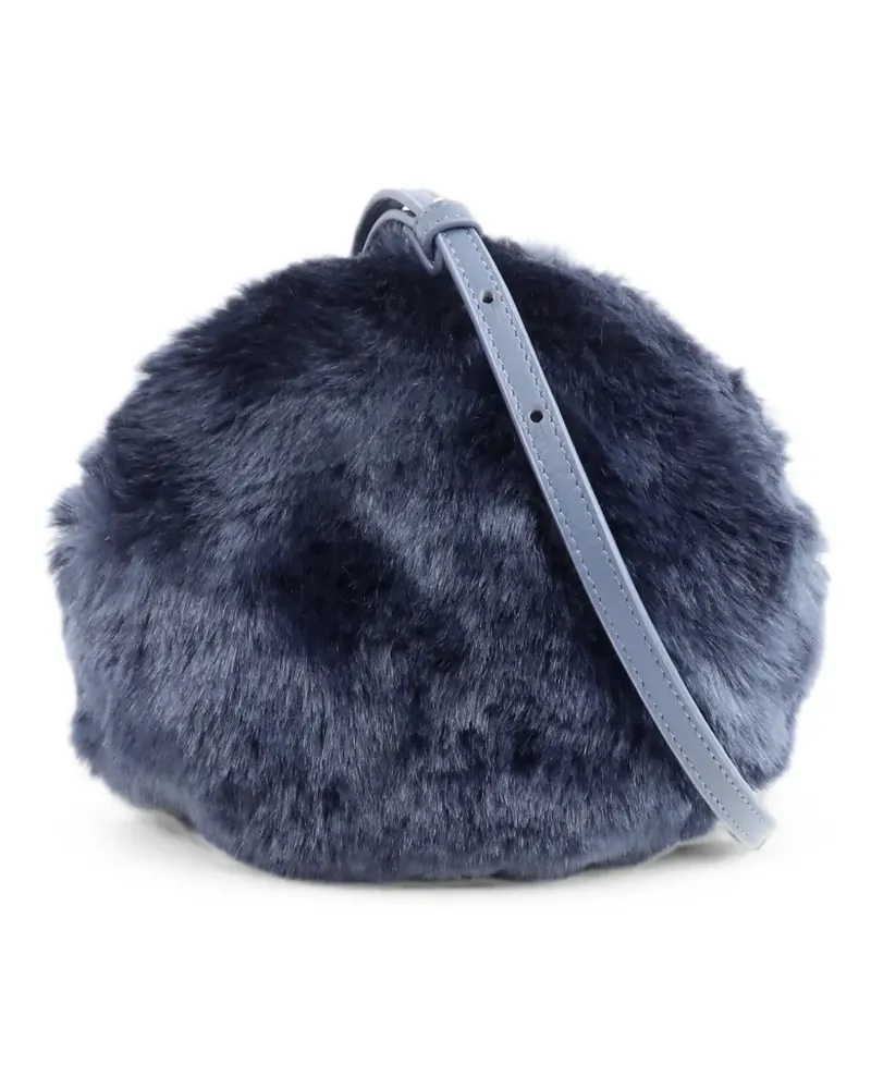 Furla Schultertasche aus Faux Fur - Blau Blau