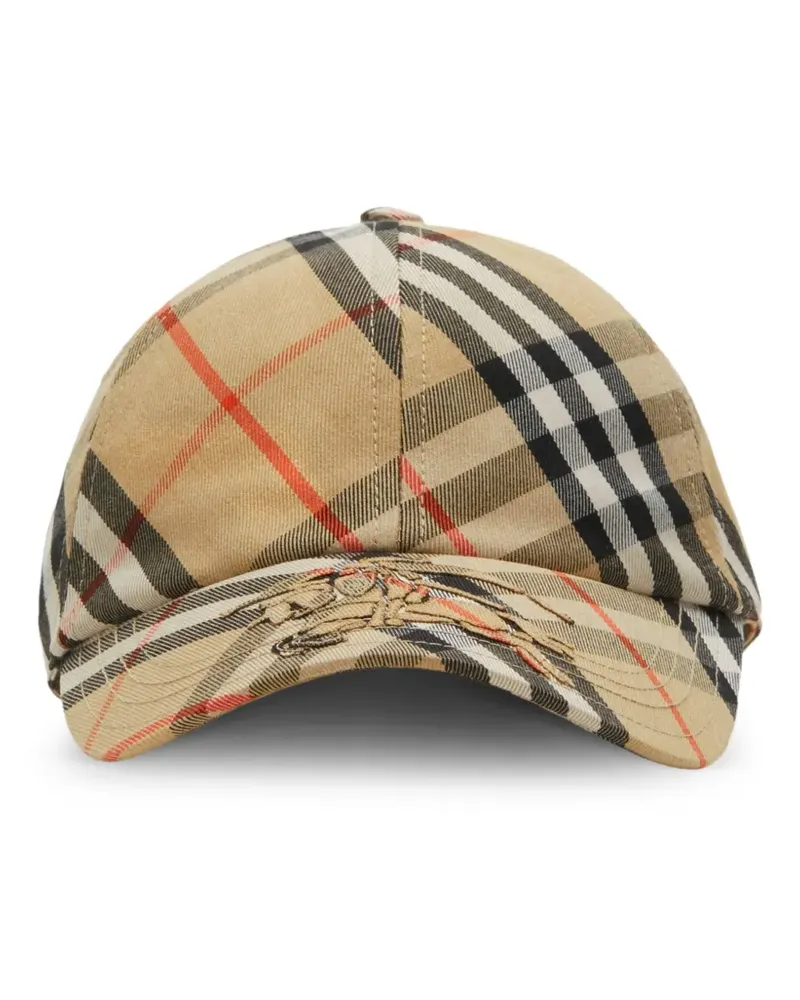 Burberry Baseballkappe mit Check - Nude Nude