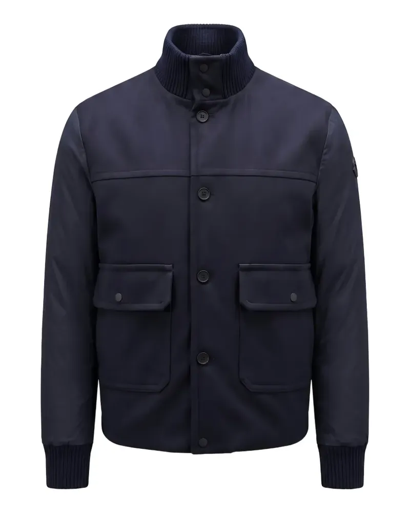 Moncler quilted panelled jacket - Blau Blau