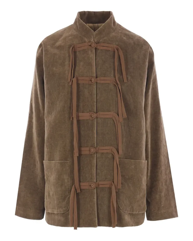 Uma Wang Jacke aus Samt mit Knebelverschlüssen - Braun Braun