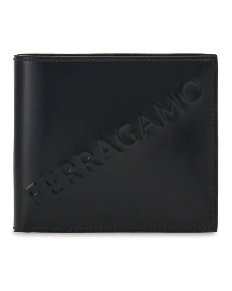Ferragamo Portemonnaie mit Logo-Prägung - Schwarz Schwarz