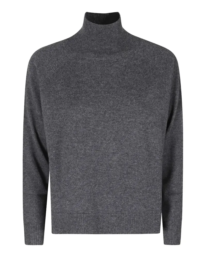Max Mara V-Ausschnitt-Pullover mit Raglanärmeln - Grau Grau