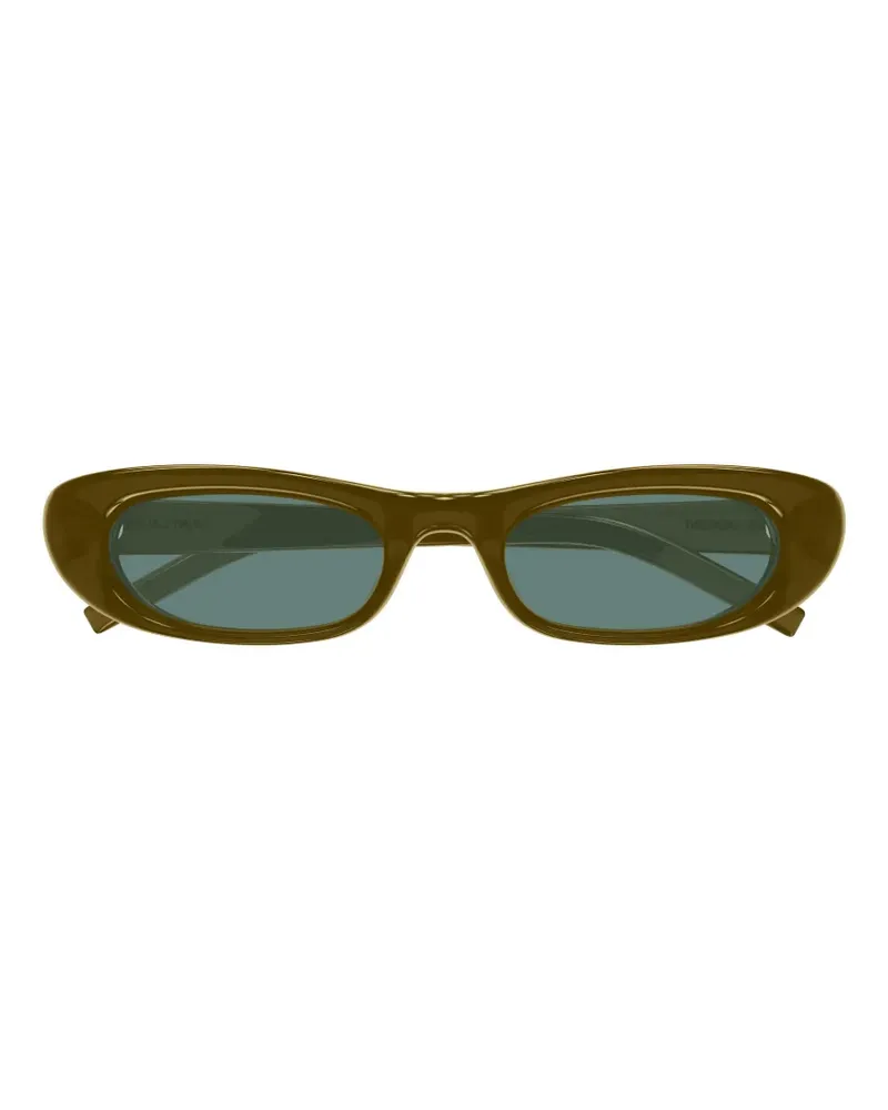 Saint Laurent SL 557 Shade Plump Sonnenbrille mit ovalem Gestell - Braun Braun