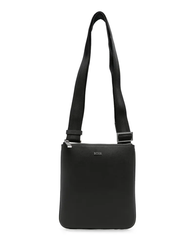 HUGO BOSS Schultertasche mit Logo-Schild - Schwarz Schwarz