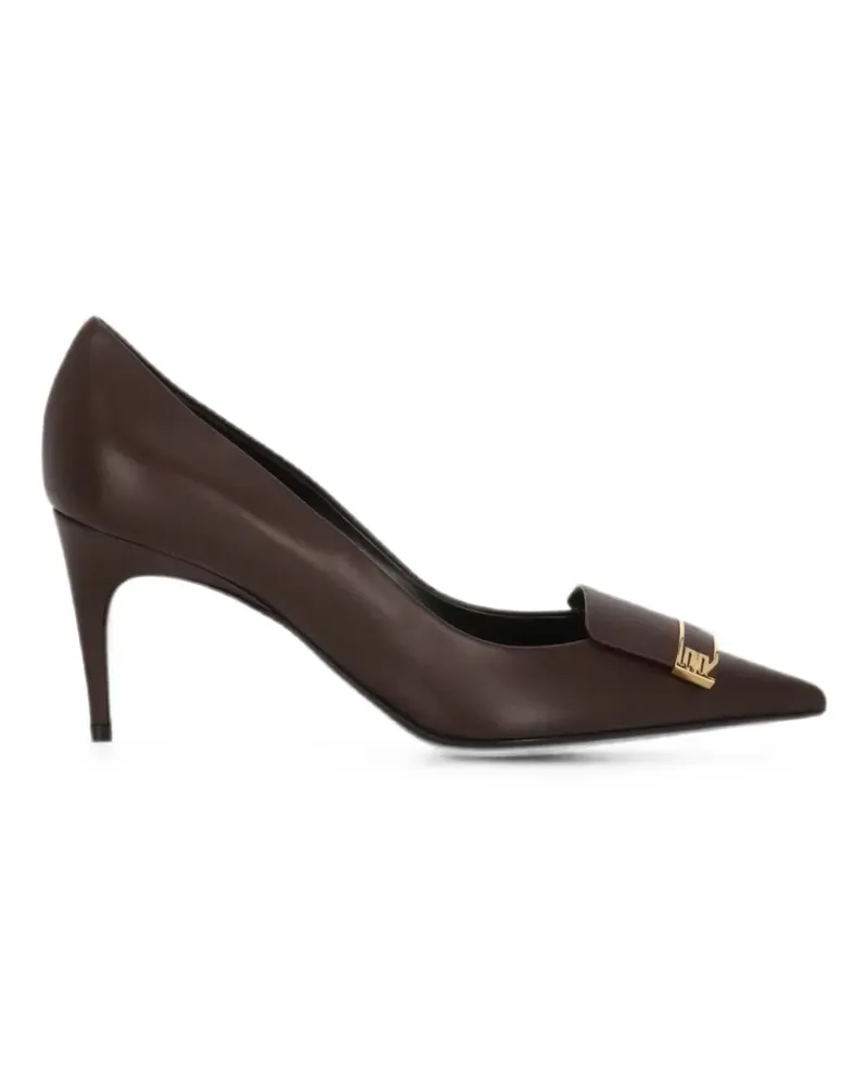 Sergio Rossi Sr Evolv plaque-detail pointed-toe heeled pumps - Rot Rot