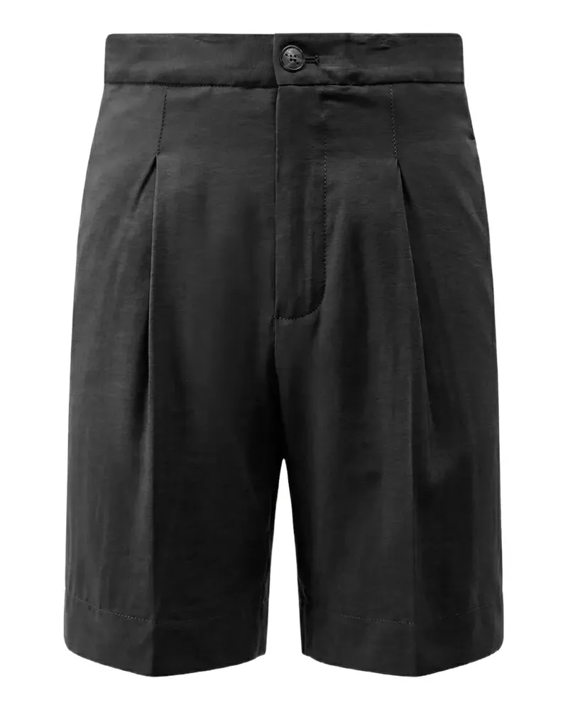 Hevò Torre Lapillo Shorts mit Falten - Schwarz Schwarz