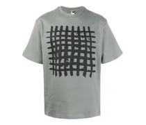 T-Shirt mit Gitter-Print